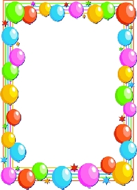 Birthday Balloons Clipart - Cards, Invitations, Party Ideas