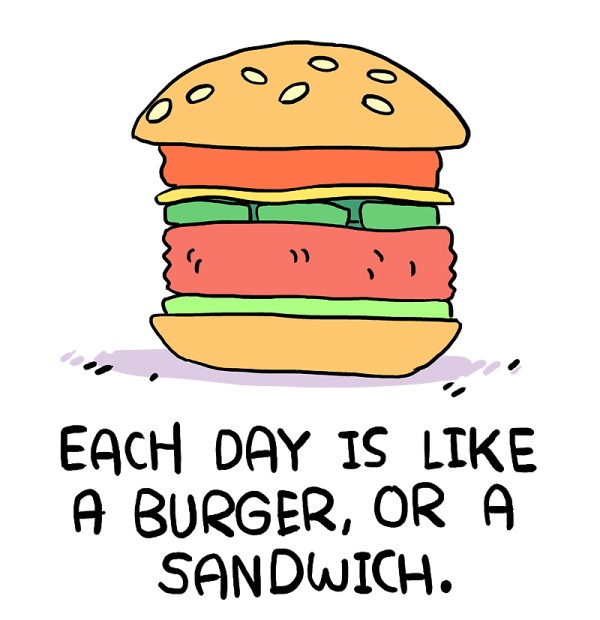 A Day is Like a Burger or a Sandwich [Comic]