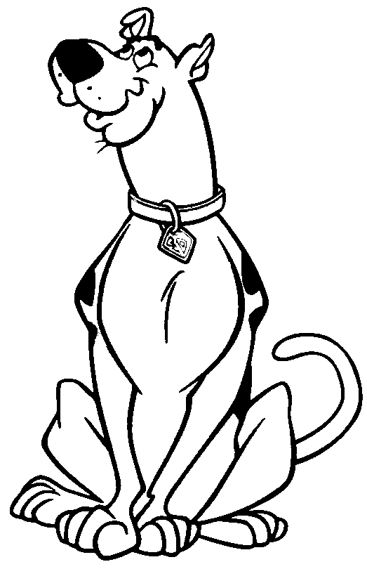 Scooby Doo Black And White Clipart
