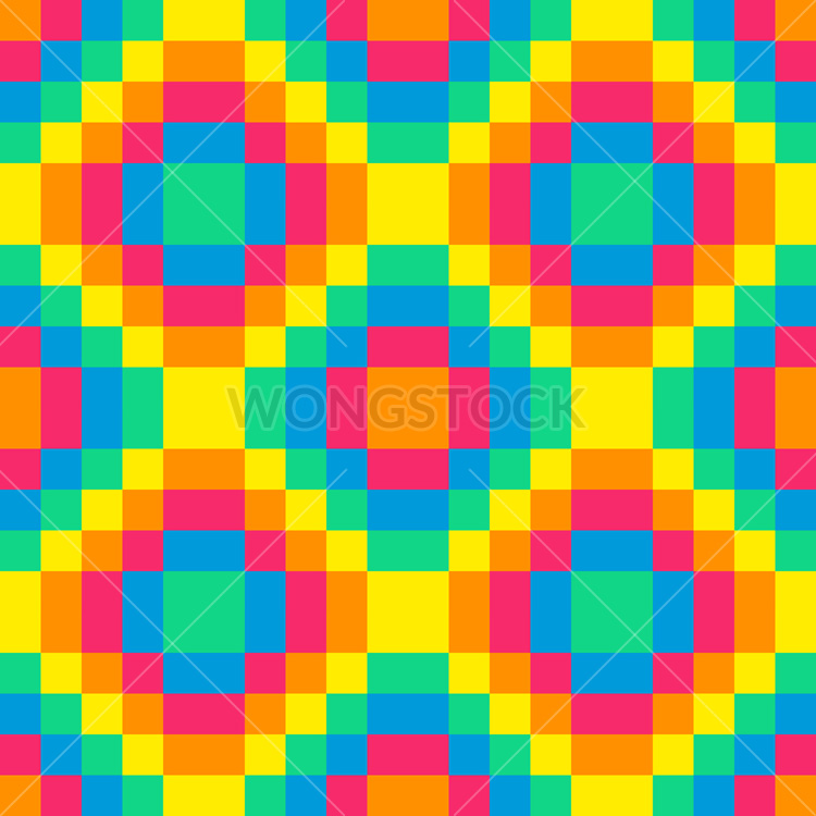 Pixel Diamond Rainbow Pattern | Wongstock