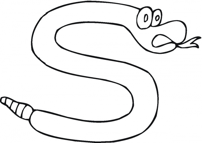 Letters In A Snake Colouring - ClipArt Best