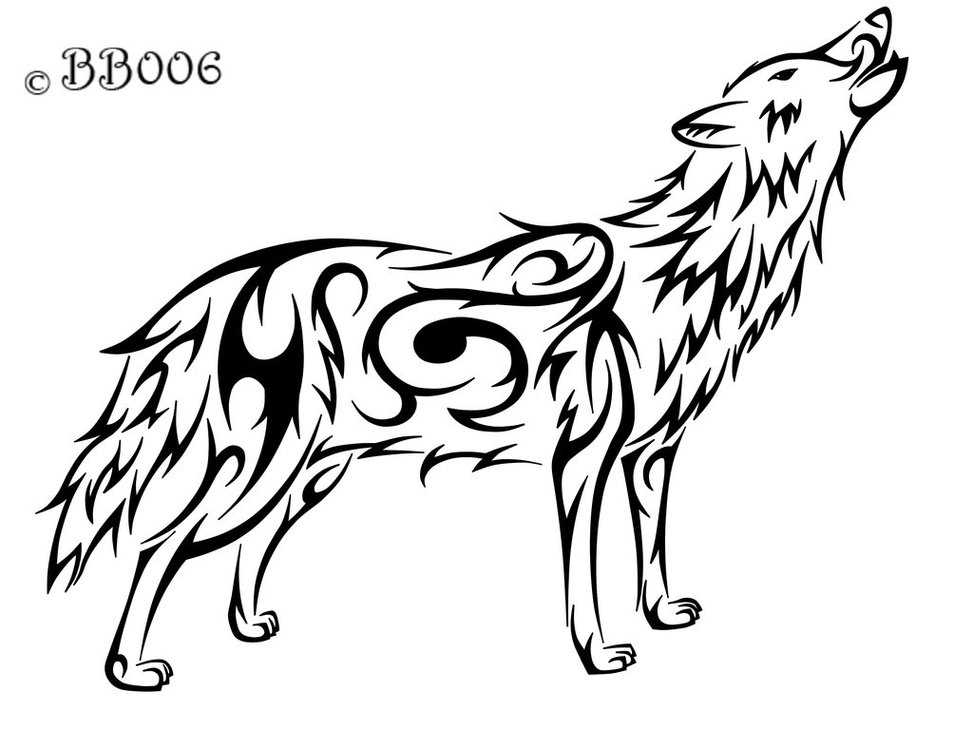 How To Draw A Wolf Howling Clipart - Free to use Clip Art Resource