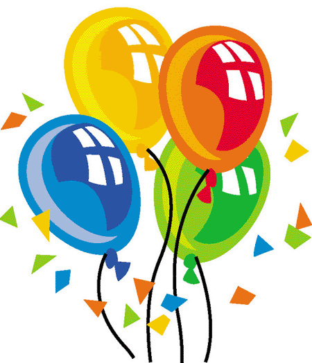 Clipart birthday balloons