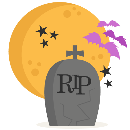 Tombstone With Moon SVG scrapbook cut file cute clipart files for ...