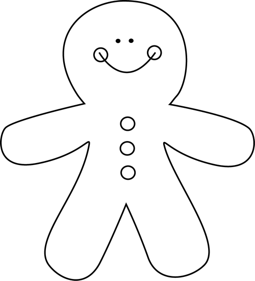 Blank gingerbread man clipart