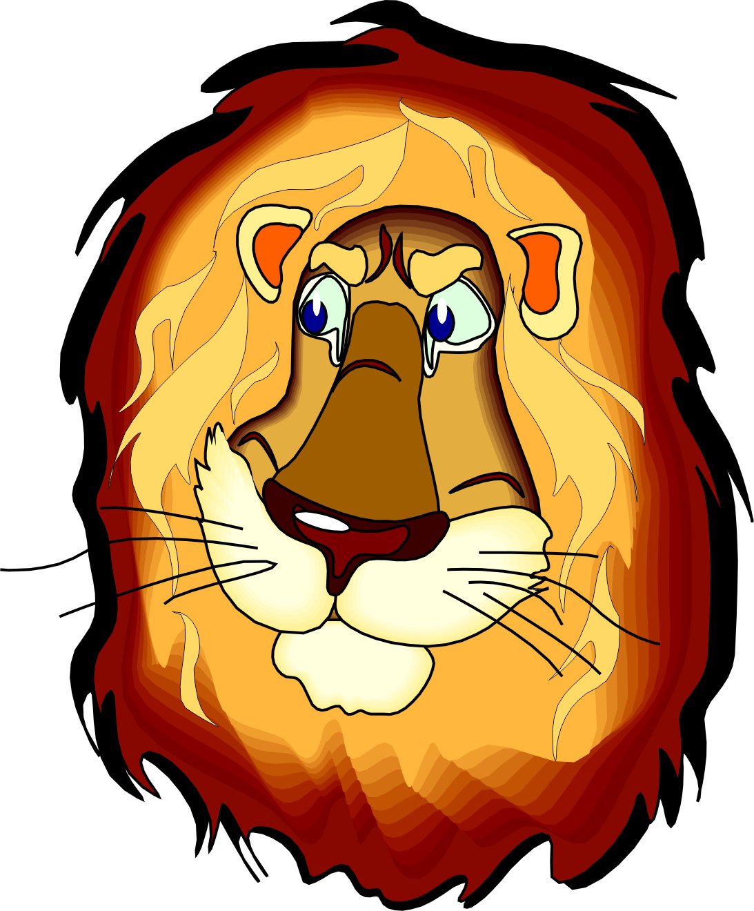 Lion head clipart for kids