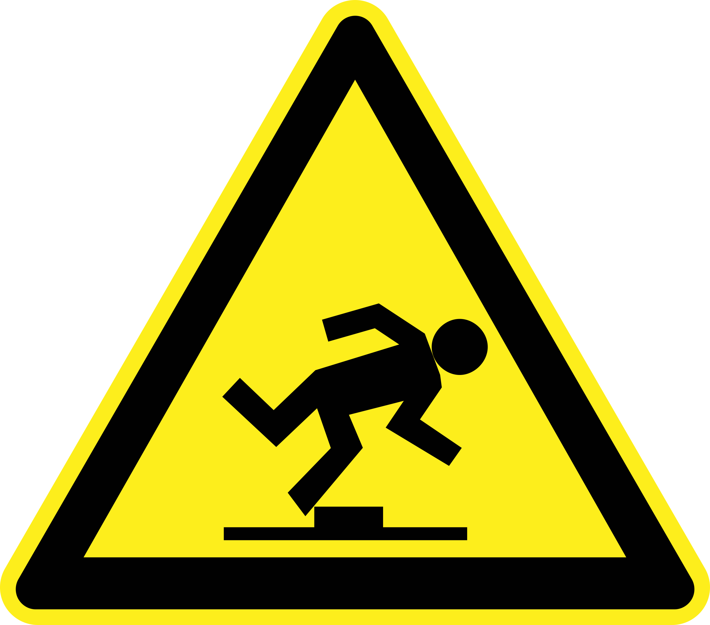 Clipart - Trip Hazard Warning Sign