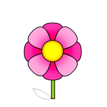 Cartoon picture of a flower