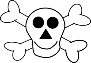 Happy skull and crossbones clip art at vector clip art - dbclipart.com