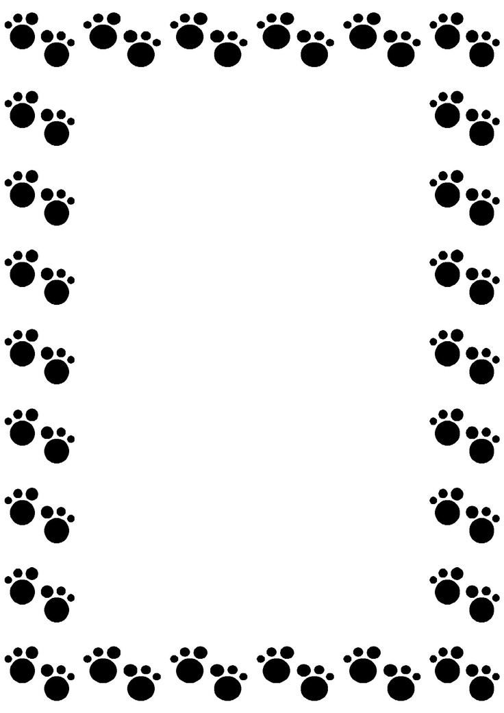 Paw Print Border Clip Art ClipArt Best