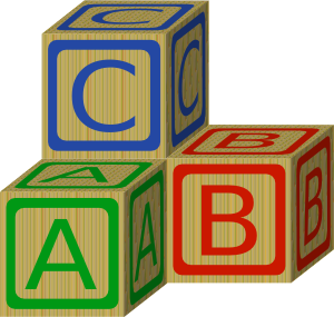 Abc Blocks clip art Free Vector