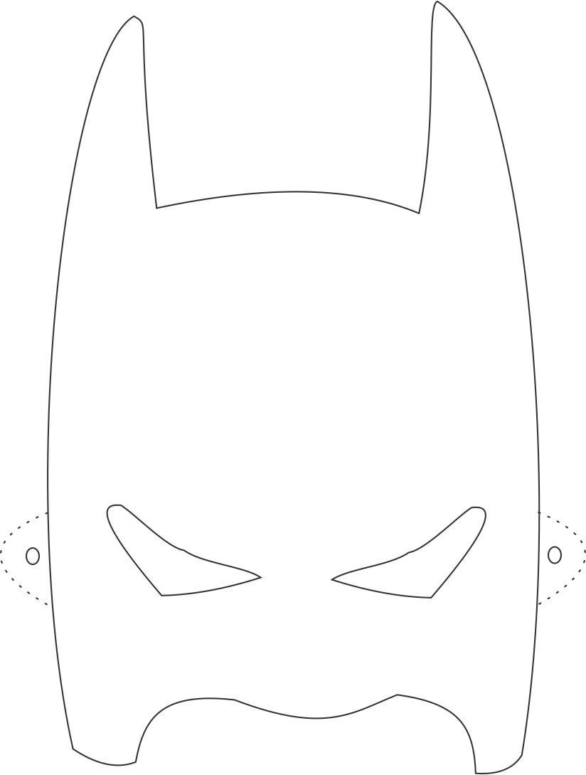 Batman mask printable coloring page for kids: Coloring pages of ...