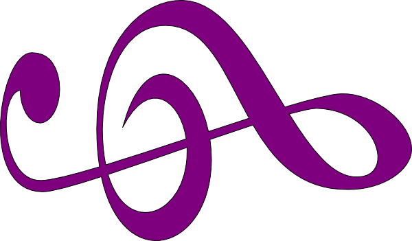 Purple Treble Clef clip art - vector clip art online, royalty free ...