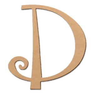 Design Craft MIllworks 8 in. MDF Curly Wood Letter (D)-47219 at ...
