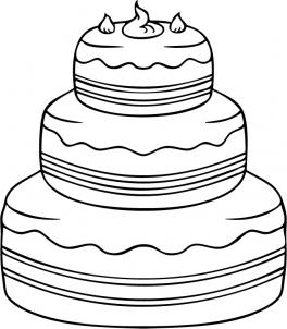 Cake Line Drawing - ClipArt Best