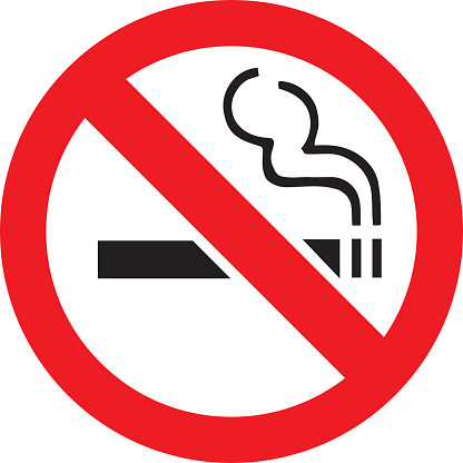 No Smoking Sign Clip Art, Vector Images & Illustrations