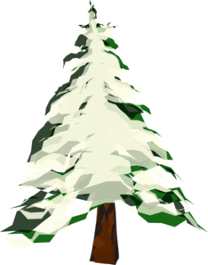 Tree with snow clipart