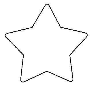 5 pointed star clipart