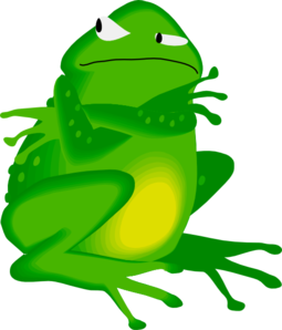 Sad frog clipart