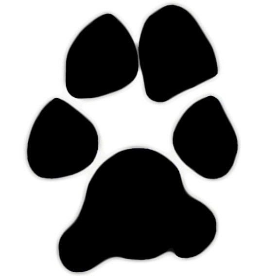 Husky paw print clip art clipart image #35608