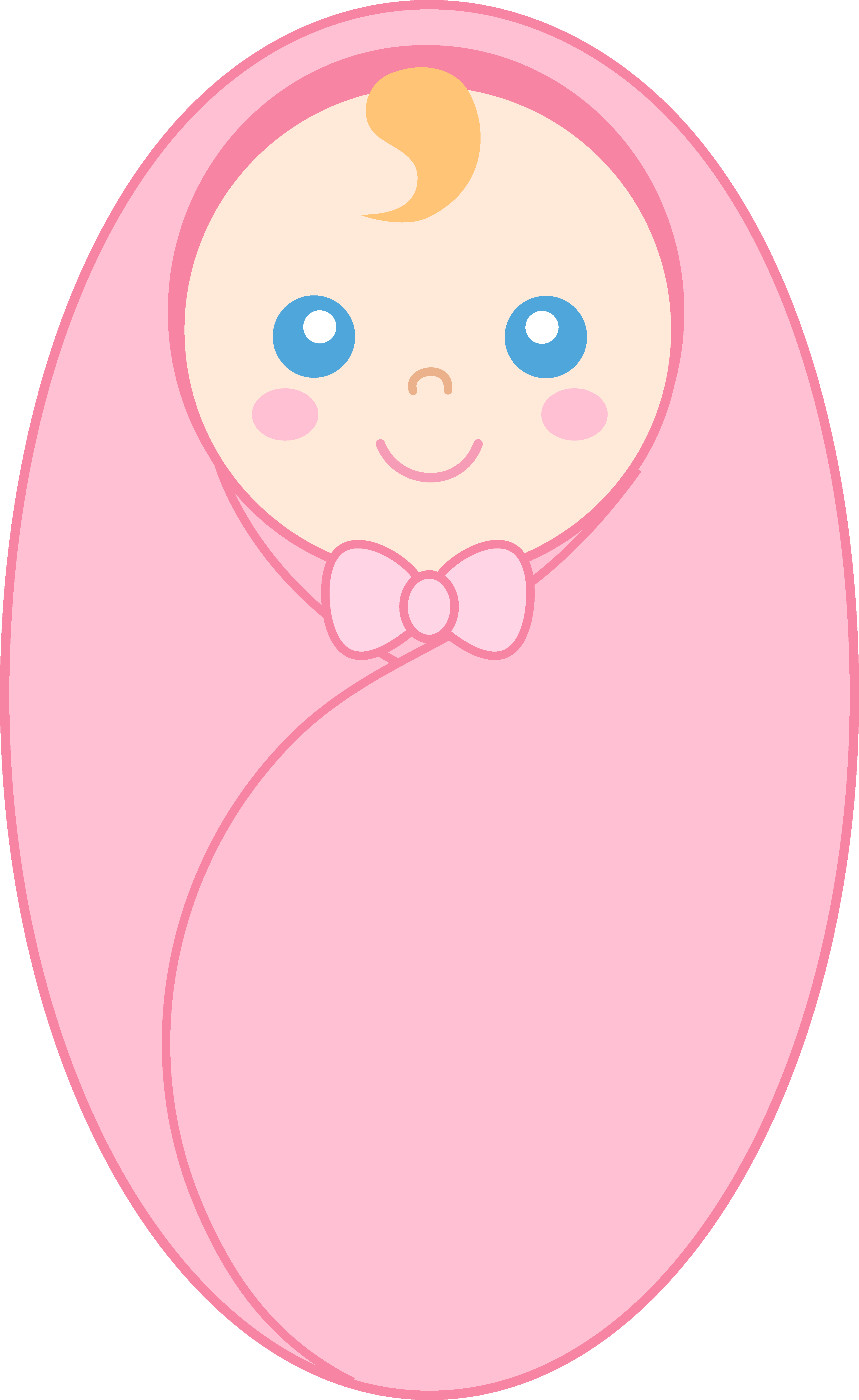 Clipart of a baby girl