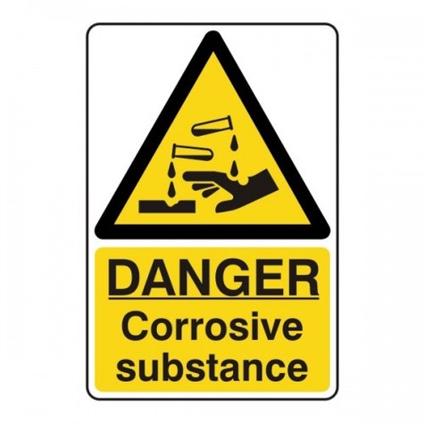 Danger Corrosive Substance Sign & Chemical Warning Signs Clipart ...