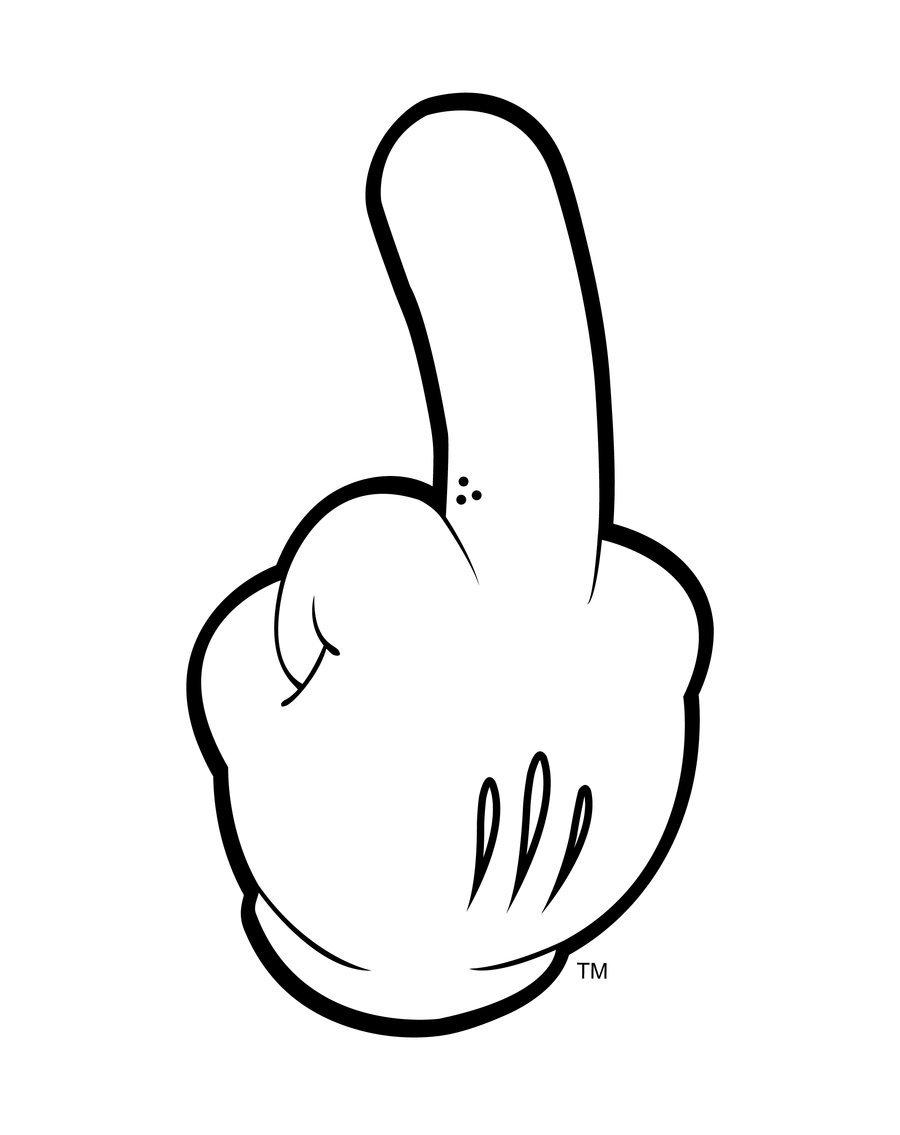 middle finger drawing
