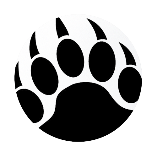 Grizzly bear paw print clip art