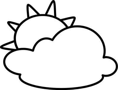 Cloudy clipart black and white