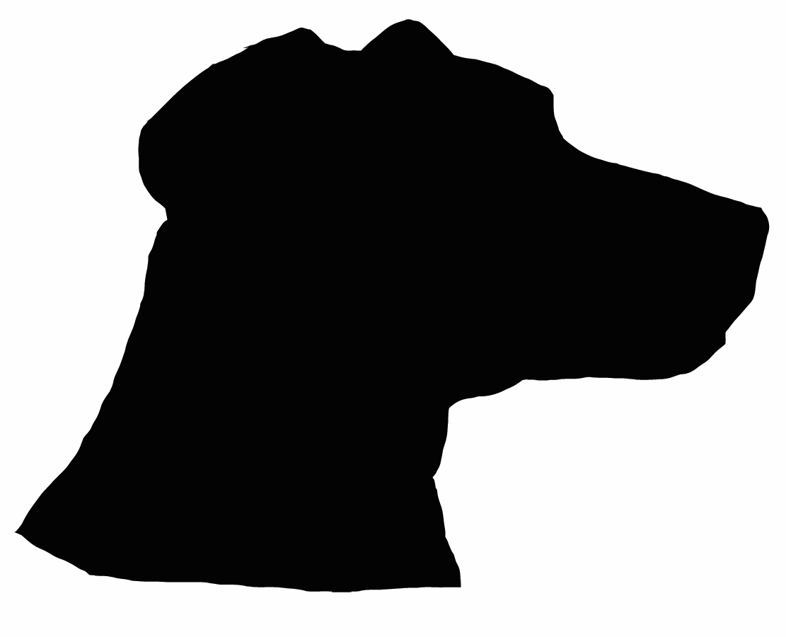 Hound head clipart silhouette
