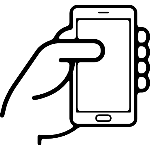 Hand holding a mobile phone - Free Tools and utensils icons