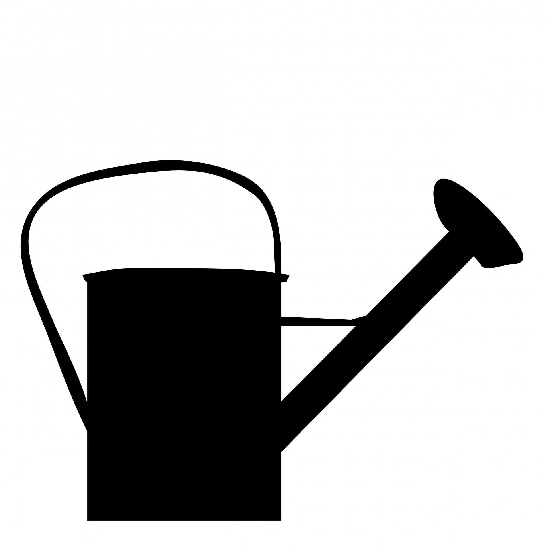 Watering Can Black Silhouette Free Stock Photo - Public Domain ...