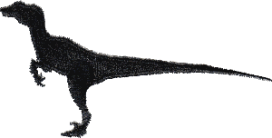 Raptor Dinosaur Silhouette Embroidery Design ...