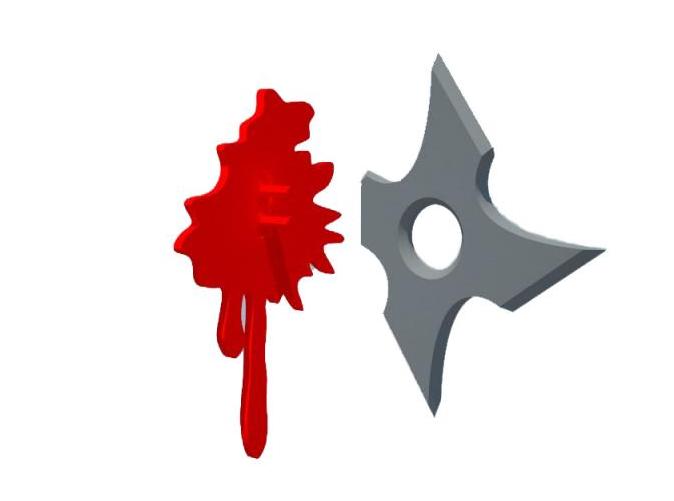 Blood Splatter - Wall Mounted by NinjaStar on Shapeways