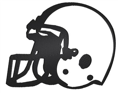 Outlines Embroidery Design: Football Helmet Outline from King Graphics