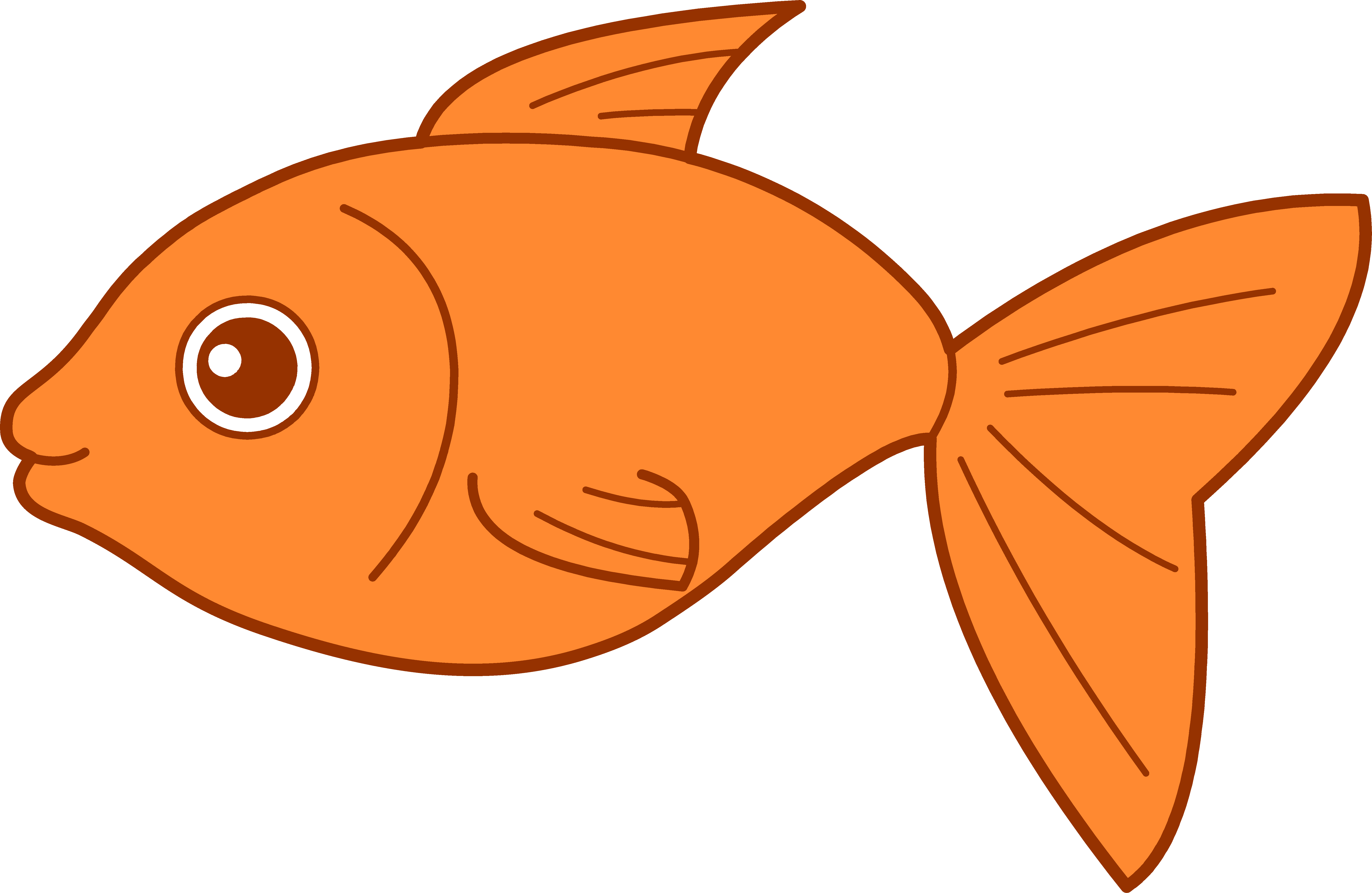 Goldfish Outline Clipart - Free Clipart Images