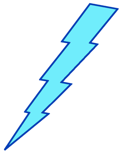 Pix For > Blue Lightning Bolt Cartoon