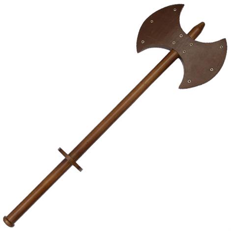 Medieval Wooden Battle Axe