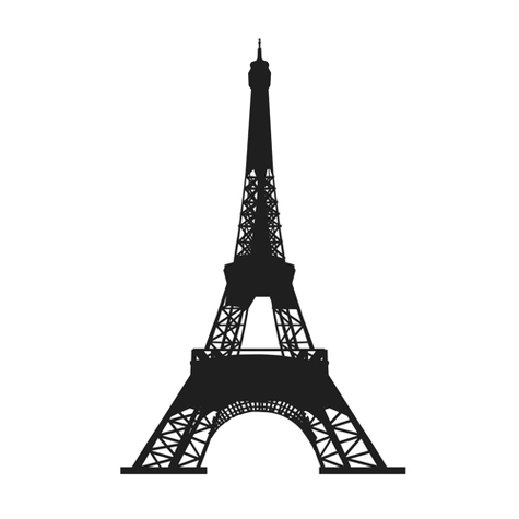 Eiffel Tower Stencil Clipart - Free to use Clip Art Resource