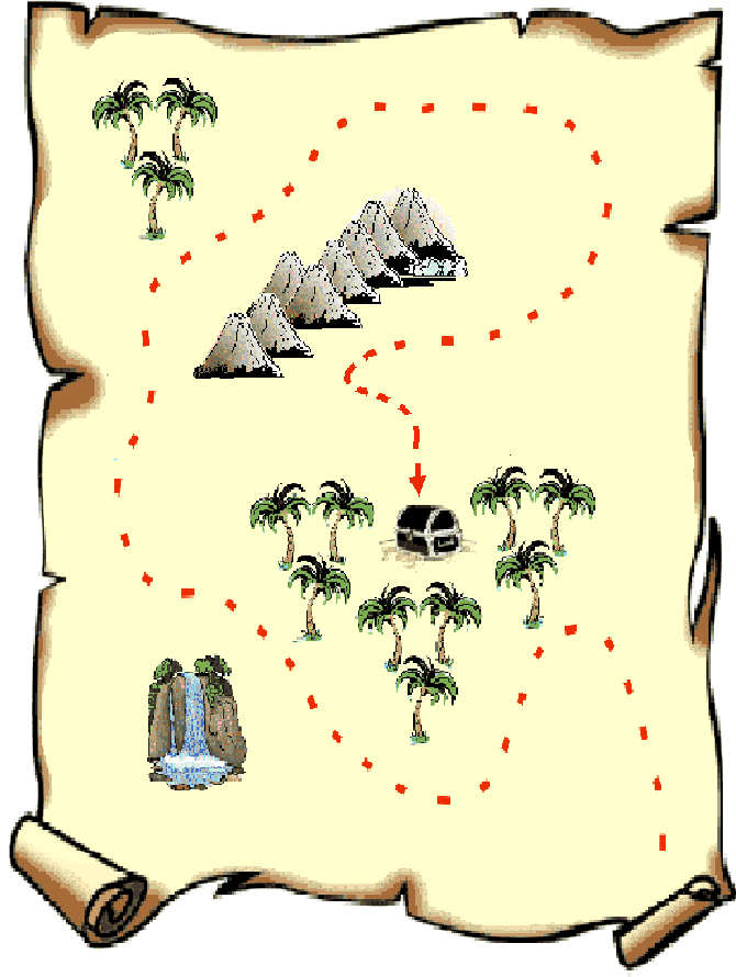 Treasure map clipart free