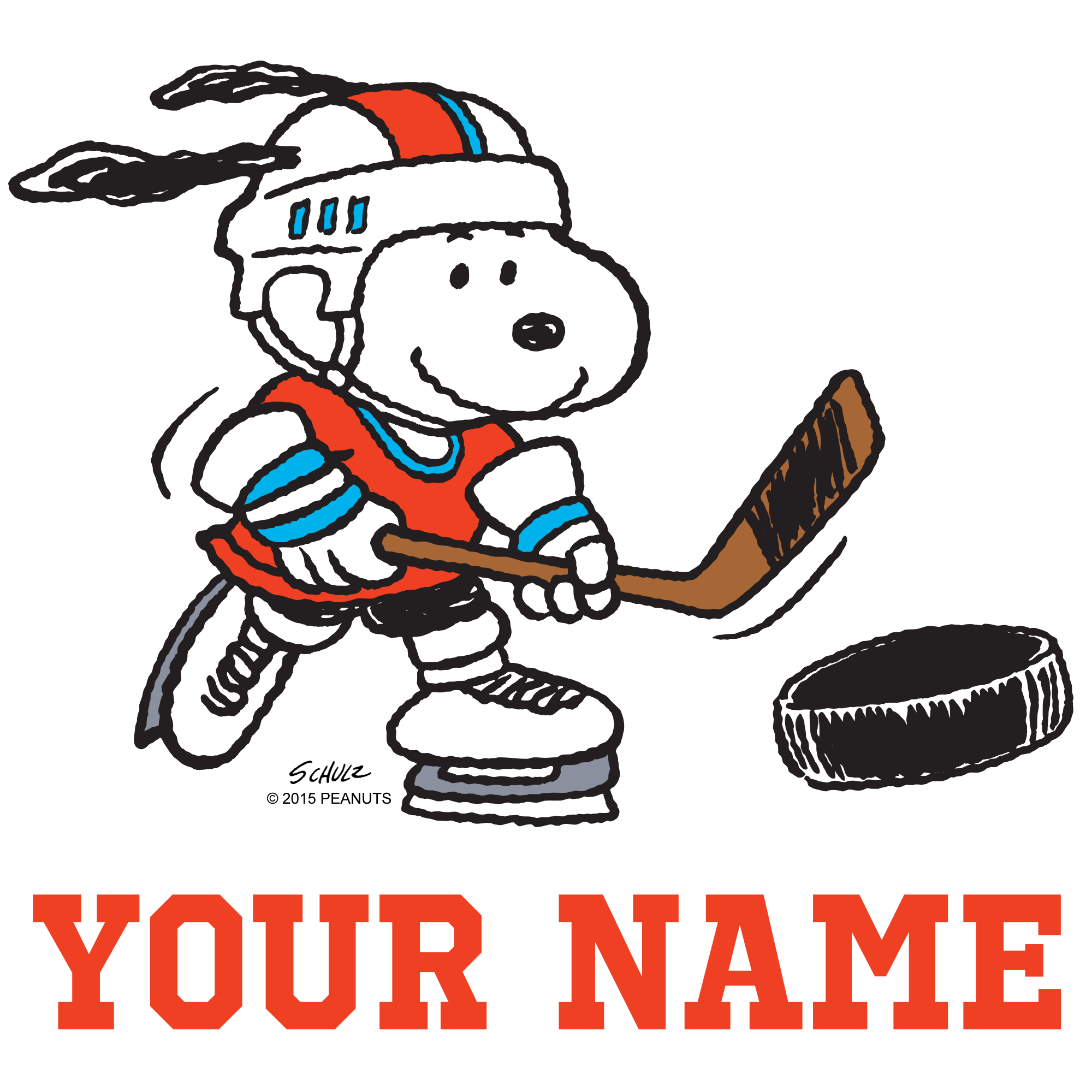 Snoopy Hockey - Personalized T-Shirt by snoopystore