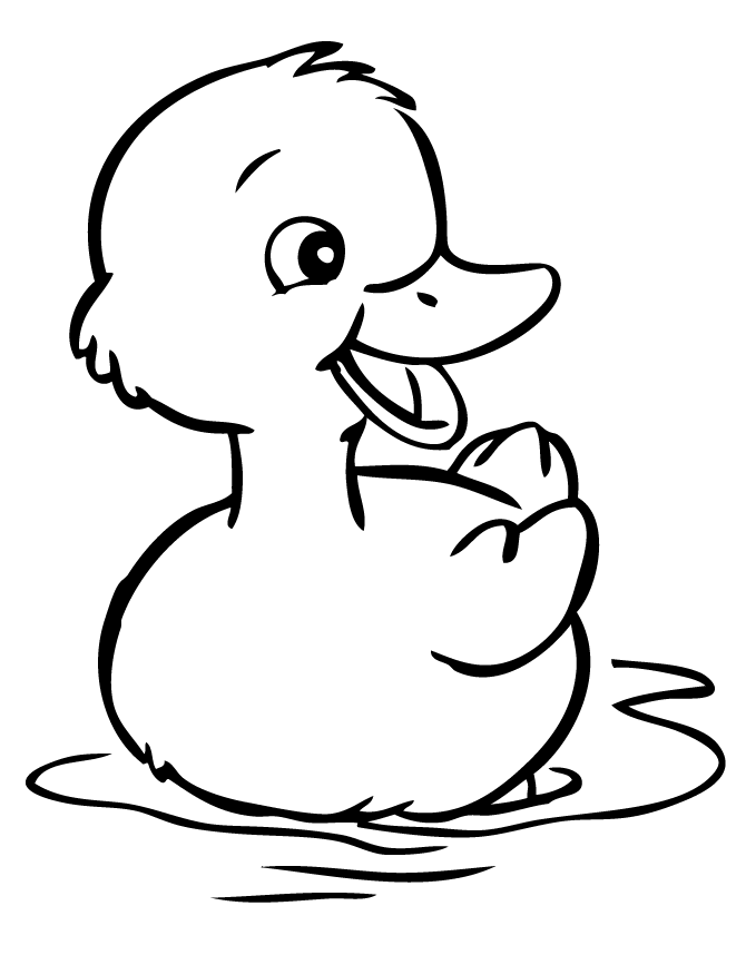 Outline Of A Duck - AZ Coloring Pages