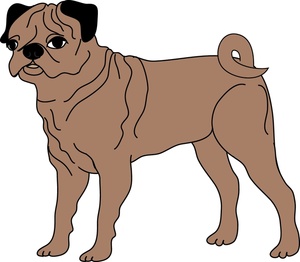 Pug Clipart Image - Clip Art Illustration Of An Adorable Pug Dog ...