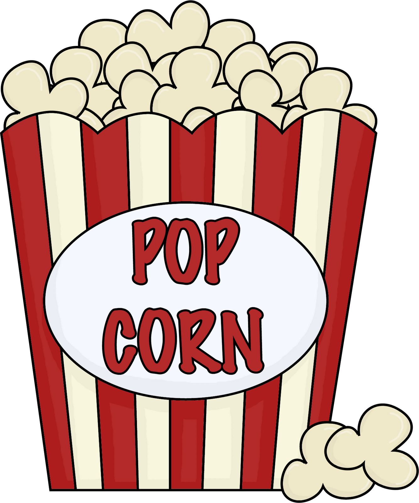 Popcorn Clip Art Outline - Free Clipart Images