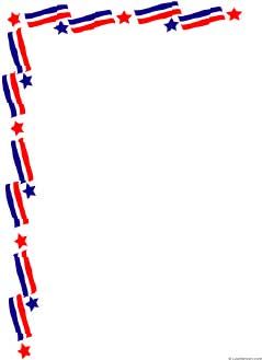 Patriotic page divider clipart