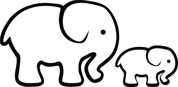 Elephant Clipart Outline