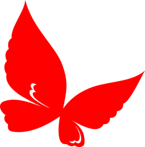 Red butterfly clip art