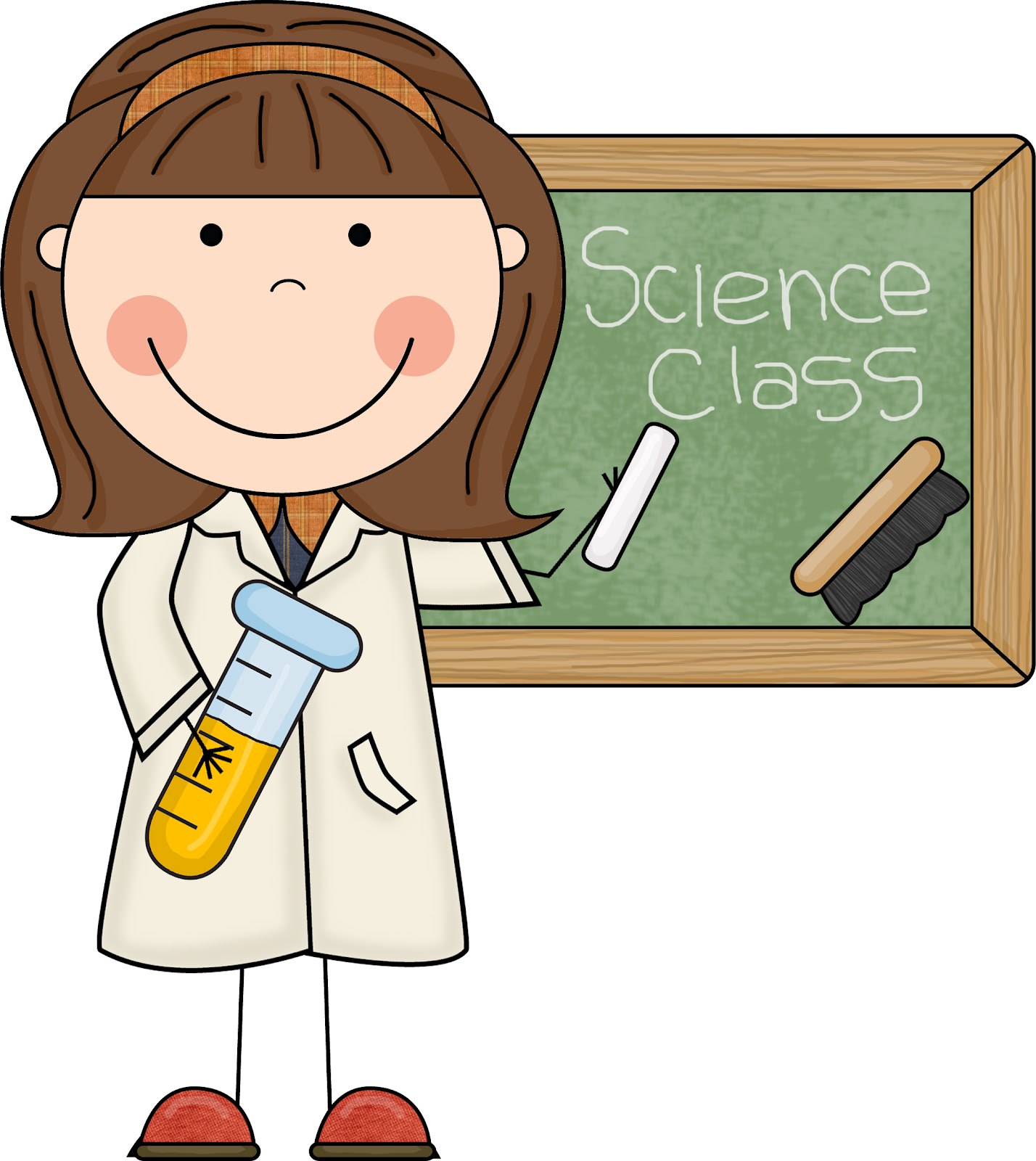 Scientist teacher girl clipart