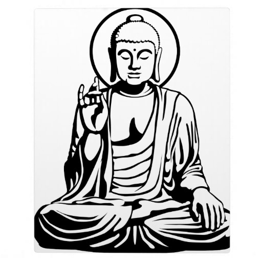 Black And White Buddhist - ClipArt Best