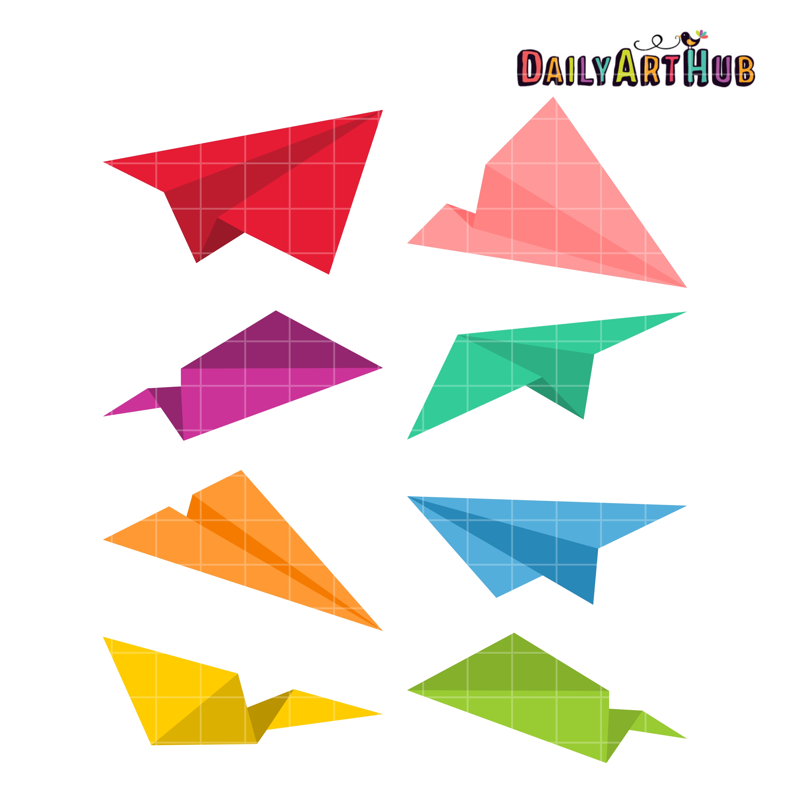Paper Planes Clip Art Set | Daily Art Hub
